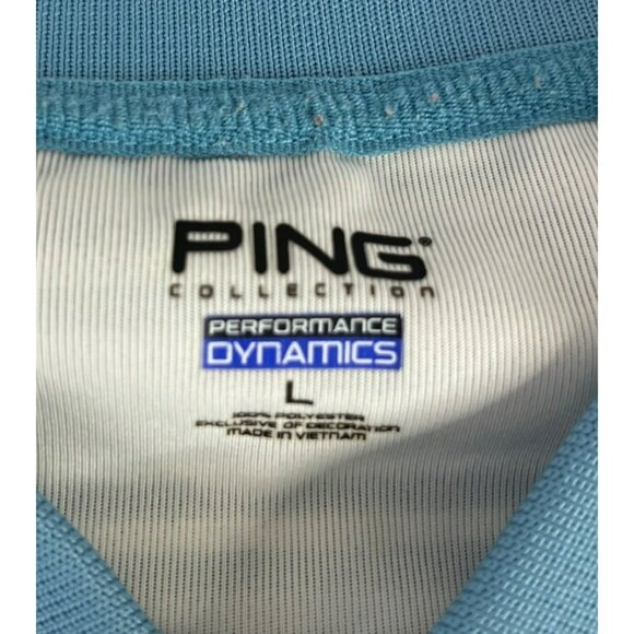 Ping Collection Men's Short Sleeve Performance Dynamics Polo L Blue White - Picture 2 of 3